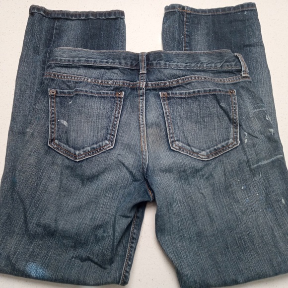 Old Navy Jeans Distressed Stonewash Stylish Paint Splatter Denim Size 8 - Picture 5 of 15